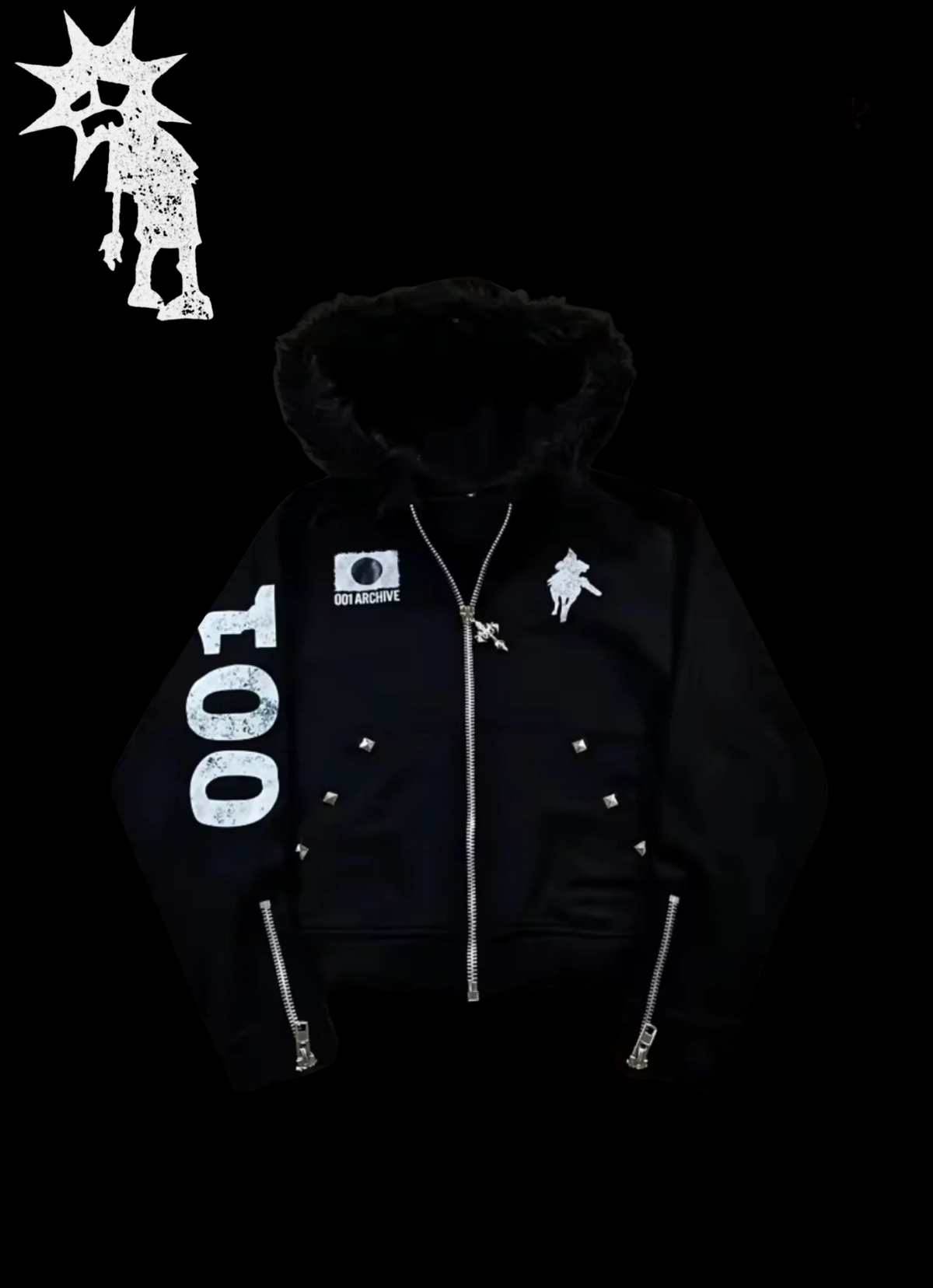 JXPAN FUR HOODIE 𖦏