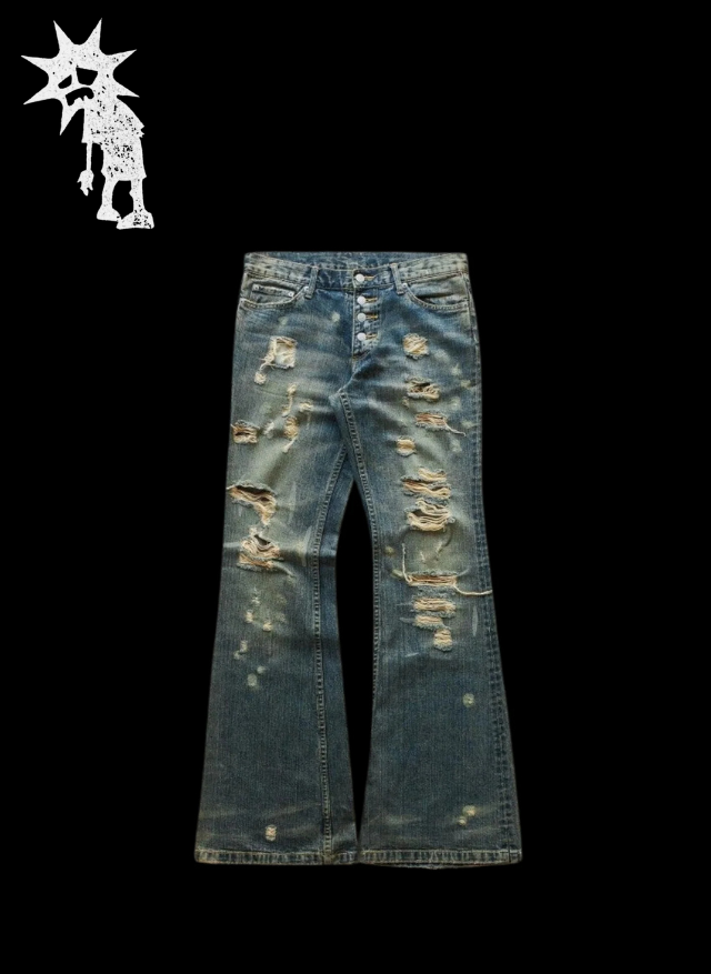‘DIRTY FLARES’ JEANS 𖦏