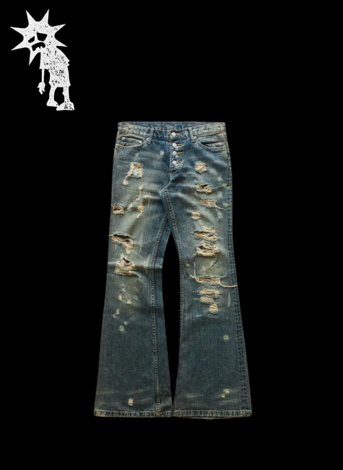 ‘DIRTY FLARES’ JEANS 𖦏