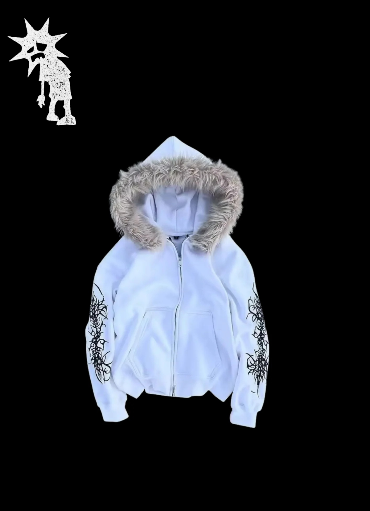 ‘TRIBAL’ FUR HOODIE 𖦏